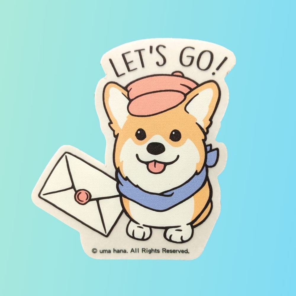 Waterproof Corgi Travel Sticker Decal Die Cut